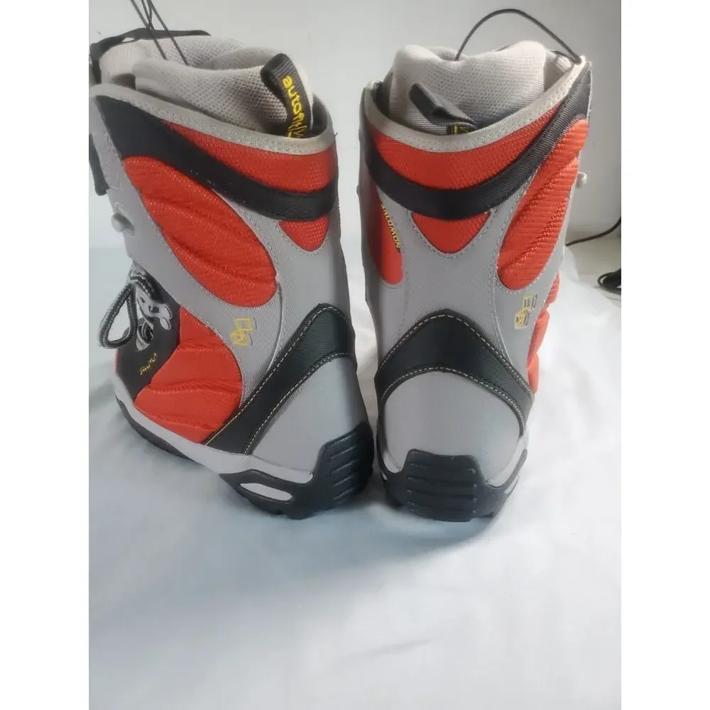 Salomon Ivy Auto Fit Snowboarding Boots Red Gray Black Women's Size 4.5